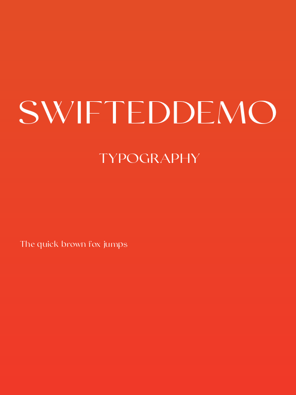 SwiftedDEMO Poster