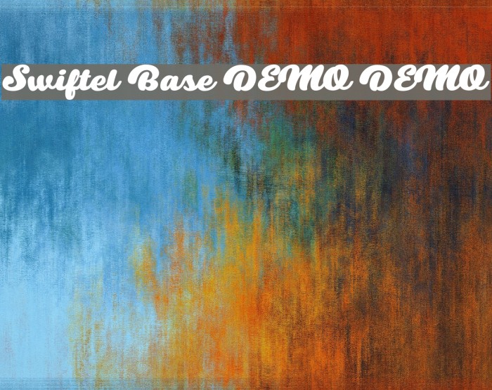 Swiftel Base DEMO DEMO Font examples