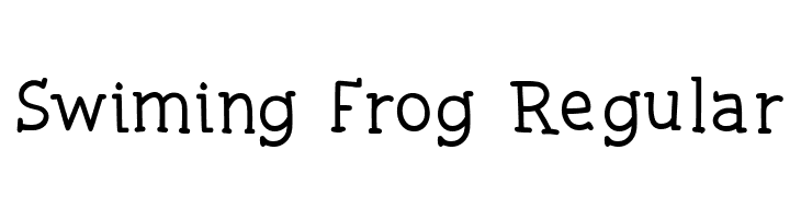 Swiming Frog Regular  Free Fonts Download