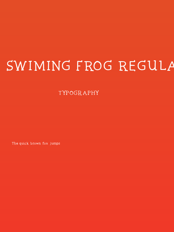 Swiming Frog Regular Poster