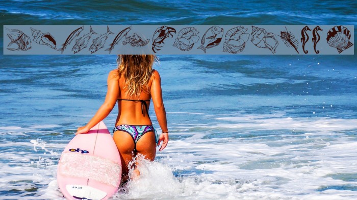 SwimmingBeautys Font examples
