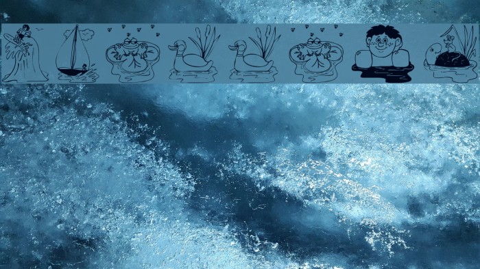 Swimming Font examples