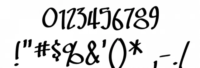 SwingSet BB Font OTHER CHARS