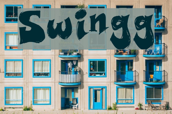 Swingg Font examples