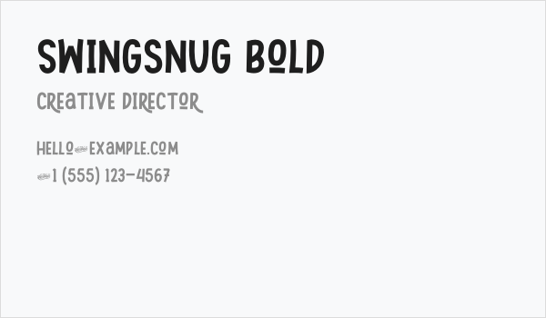 Swingsnug Bold Business Card