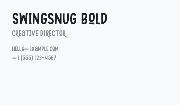 Swingsnug Bold Business Card