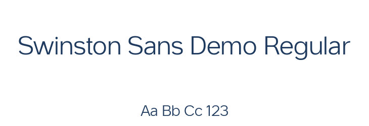 Swinston Sans Demo Regular Font Preview