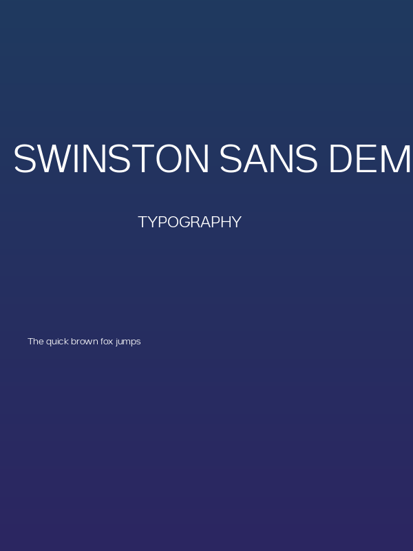 Swinston Sans Demo Regular Poster