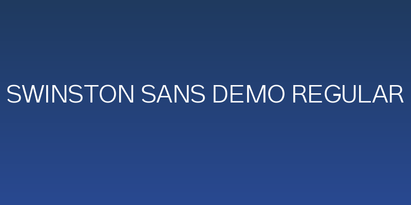 Swinston Sans Demo Regular Social Header