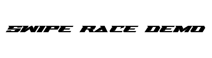 Swipe Race Demo  नि: शुल्क फ़ॉन्ट्स डाउनलोड