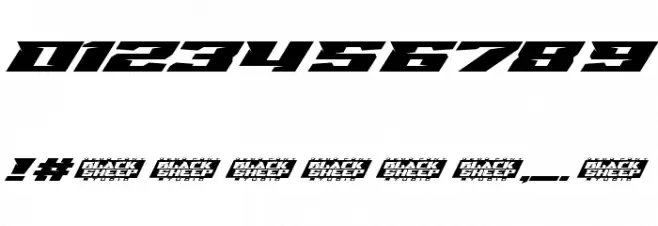 Swipe Race Demo Font OTHER CHARS