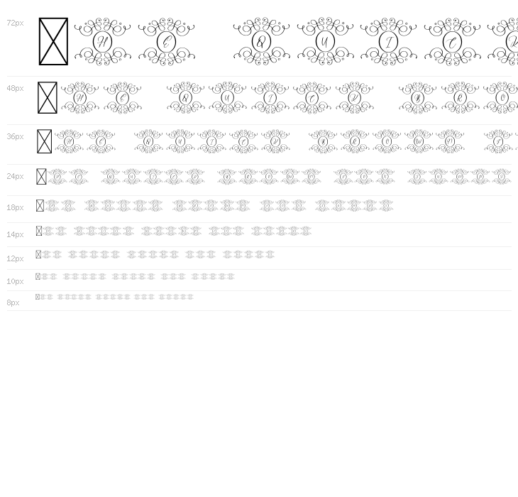 Swirl Monogram Waterfall