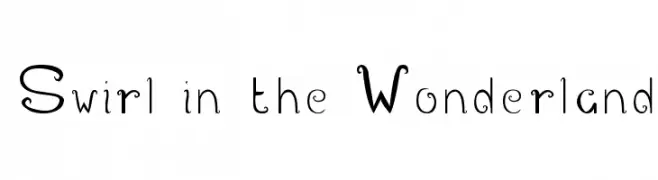 Swirl in the Wonderland  Frei Schriftart Herunterladen