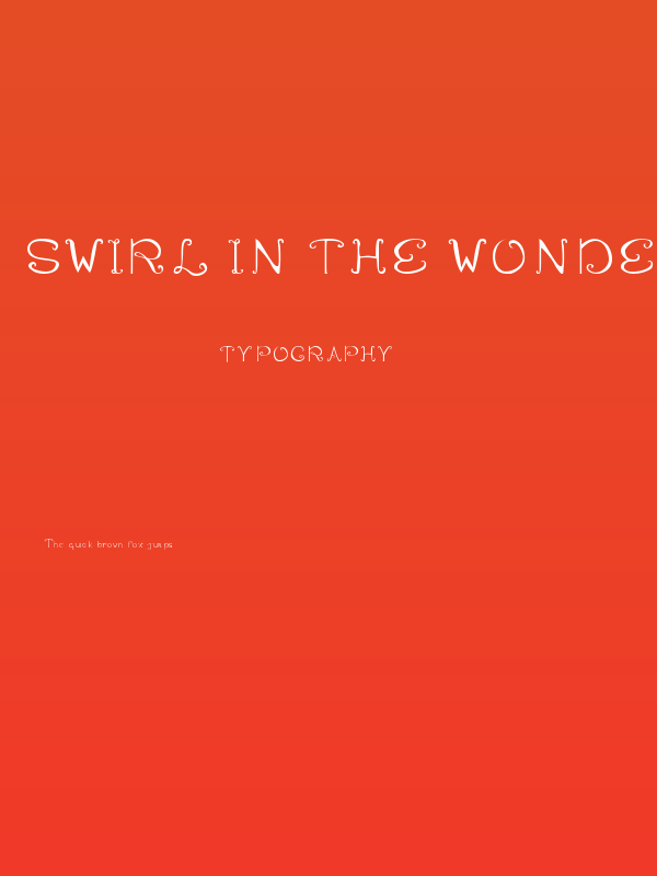 Swirl in the Wonderland Poster