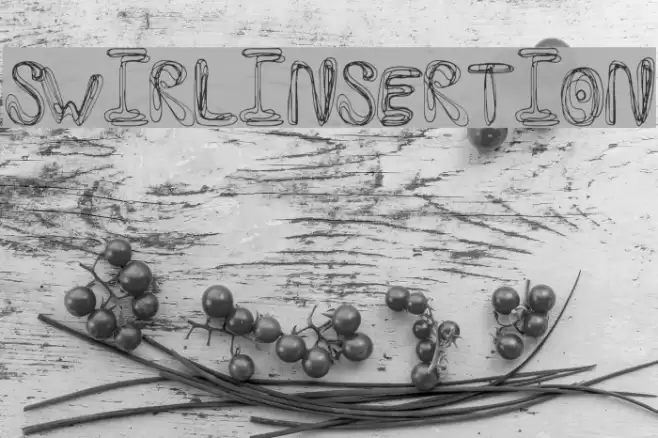 SwirlInsertion Font examples