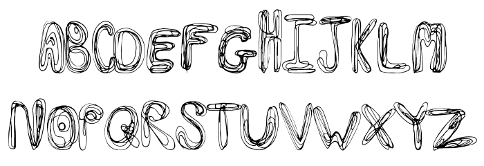 SwirlInsertion Font LOWERCASE