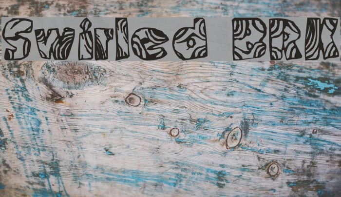 Swirled BRK Font examples