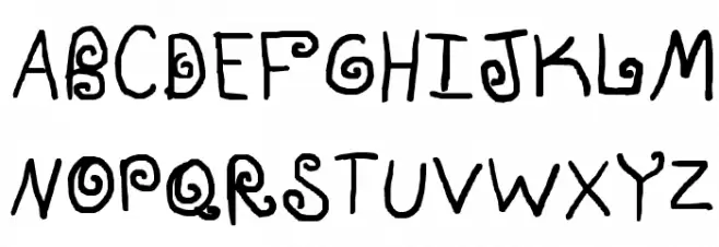 Swirls Шрифта ВЕРХНИЙ