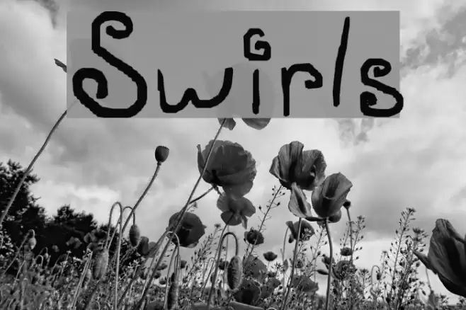 Swirls Font examples