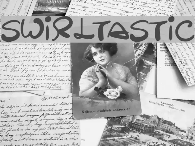 Swirltastic Font examples