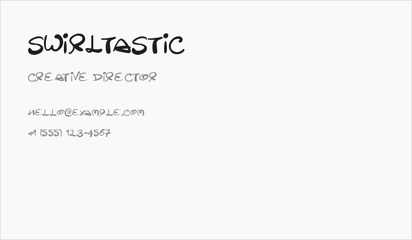 Swirltastic Business Card