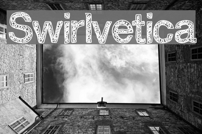 Swirlvetica Font examples