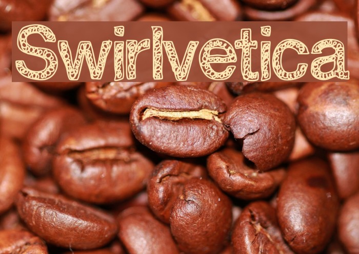 Swirlvetica Font examples