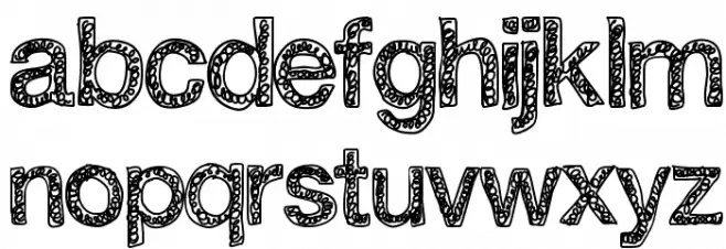 Swirlvetica Caratteri MINUSCOLO