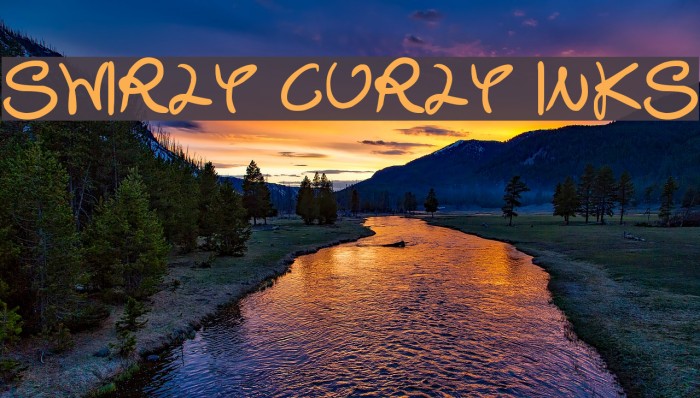 Swirly Curly Inks Font examples
