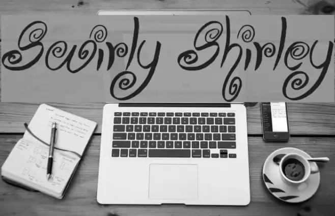 Swirly Shirley Font examples