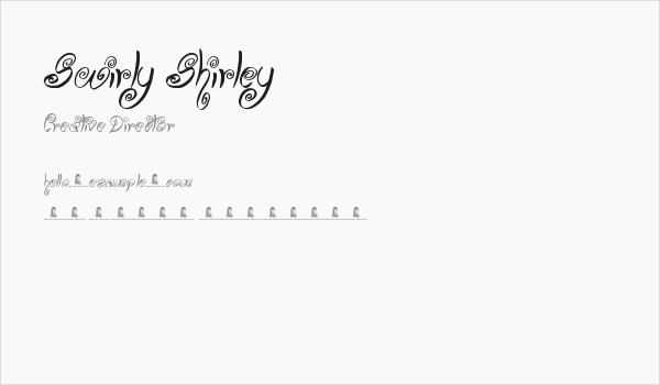 Swirly Shirley Business Card