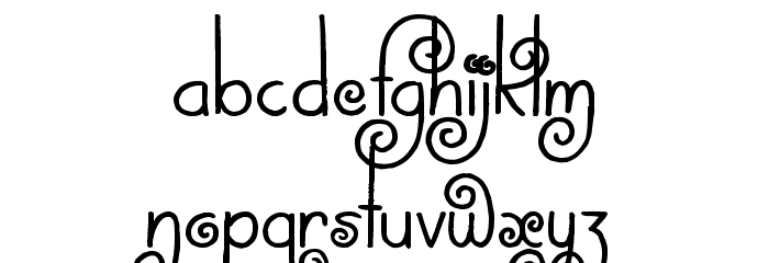 Swirly Tops Font LOWERCASE