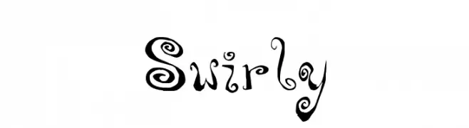 Swirly  フリーフォントのダウンロード