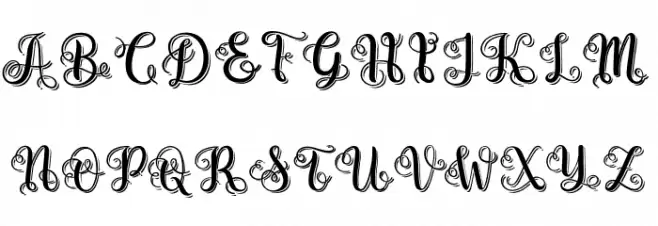 SwirlyLettersRegular Font Litere mari