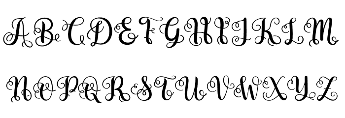 SwirlyLettersRegular Font LOWERCASE