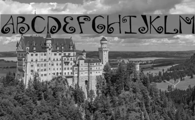 Swirly Font examples