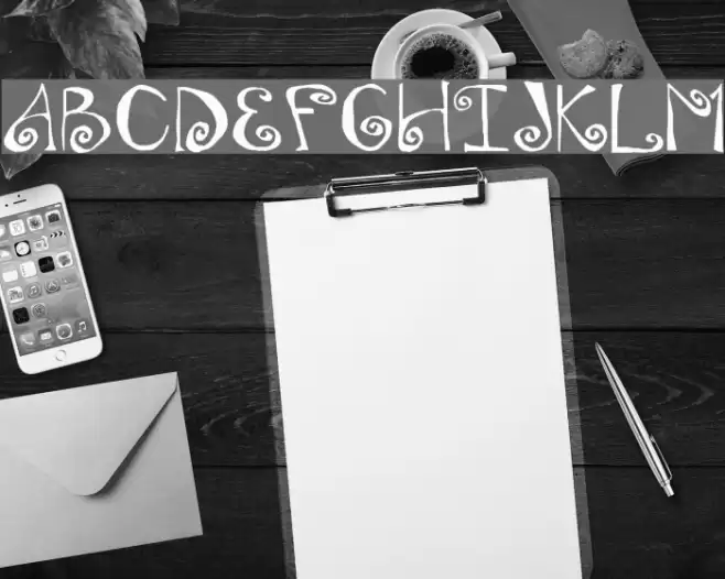 Swirly Font examples