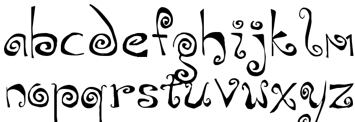Swirly Font LOWERCASE