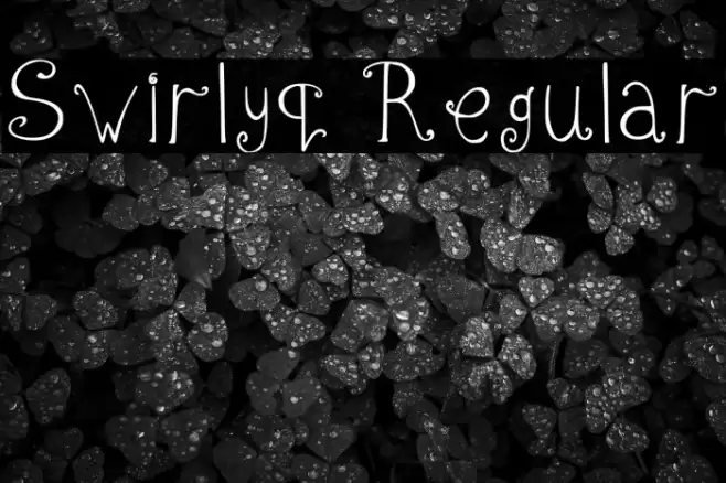 Swirlyq Regular フォント examples