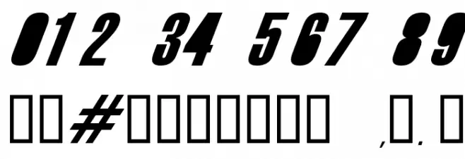 Swis AntiNormal Condensed Normal Font OTHER CHARS