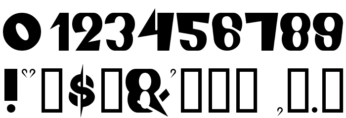 Swiss Cheesed Font OTHER CHARS