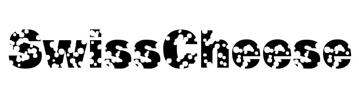 SwissCheese  フリーフォントのダウンロード