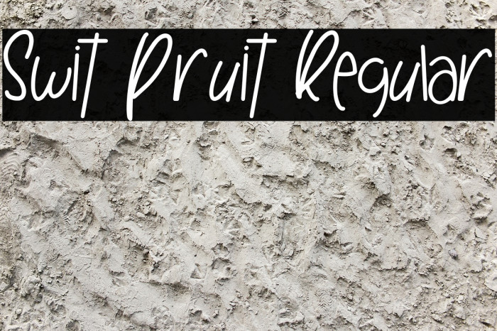 Swit Pruit Regular Font examples