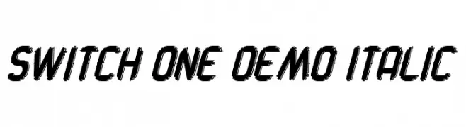 Switch One Demo Italic Font