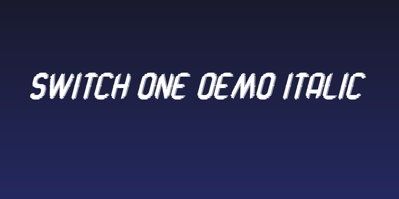 Switch One Demo Italic Social Header