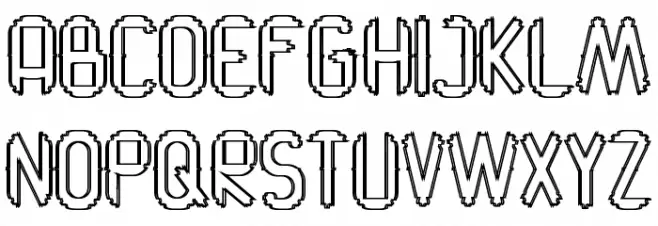 Switch One Demo Outline फ़ॉन्ट अपरकेस