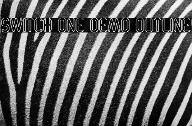 Switch One Demo Outline Font examples
