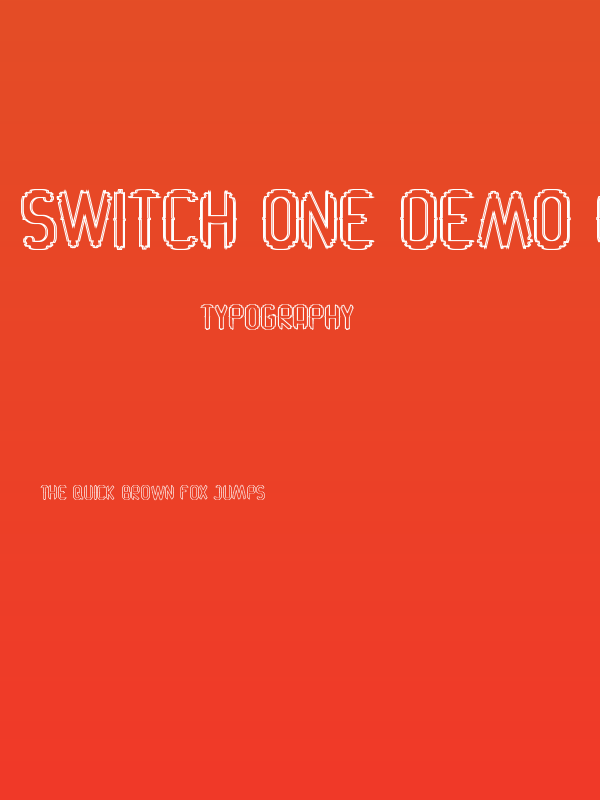 Switch One Demo Outline Poster