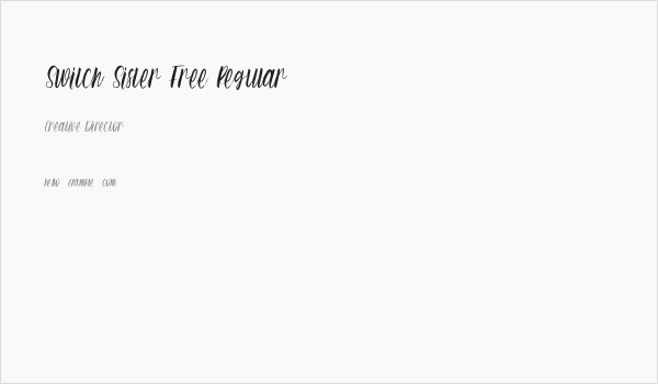 Switch Sister Free Regular Business Card