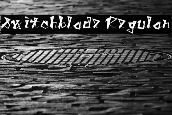Switchblade Regular Font examples